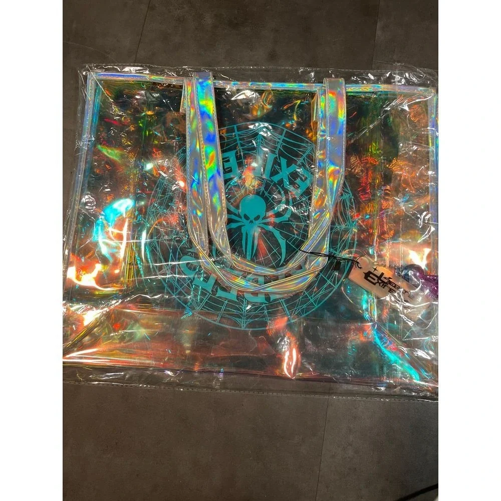 Holographic Spider‎ Web Tote Bag - Unique Rave Accessory
